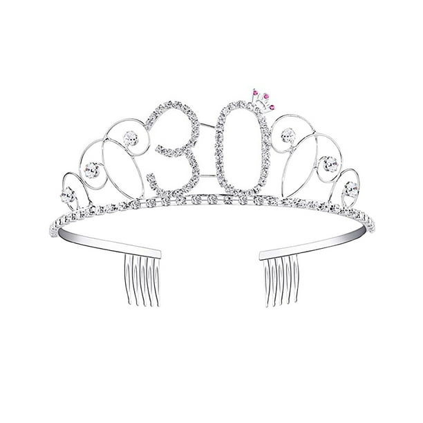 Details about   Frcolor 60th Birthday Crown Happy Birthday Crystal Rhinestone Tiara Crown for...